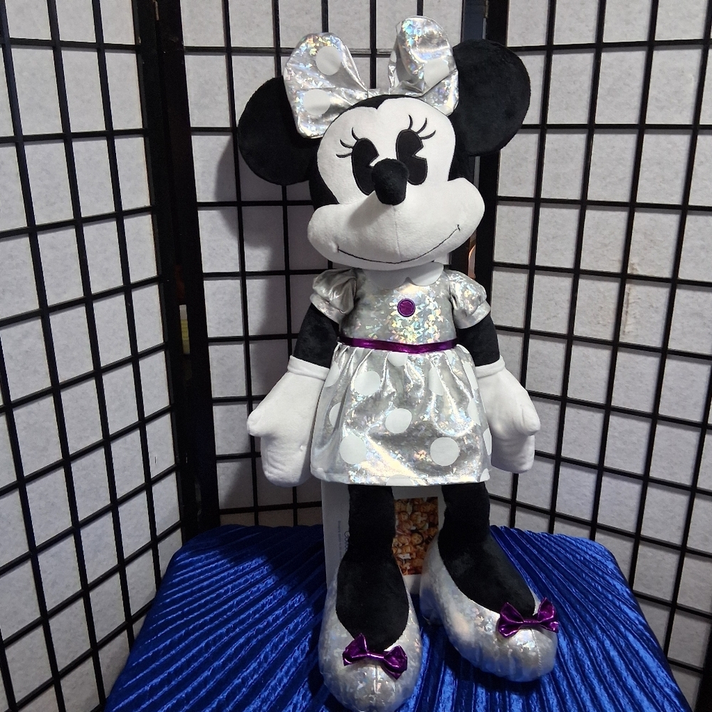 Disney Minnie Mouse Plush in Silver and Black